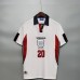 England 1998 World Cup Home White Soccer Jersey